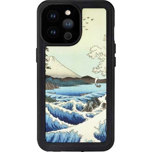 Hiroshige View from Satta Suruga Province iPhone 14 Pro Max Waterproof Case