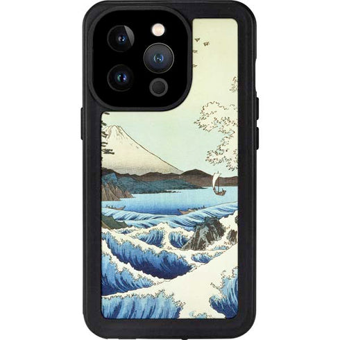 Hiroshige View from Satta Suruga Province iPhone 14 Pro Waterproof Case