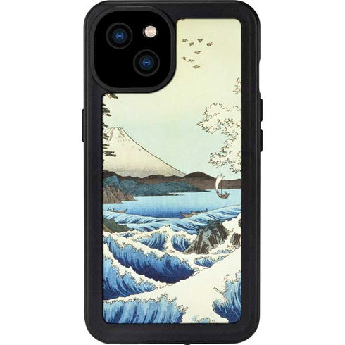 View from Satta Suruga Province by Hiroshige iPhone 15 Plus Waterproof Case