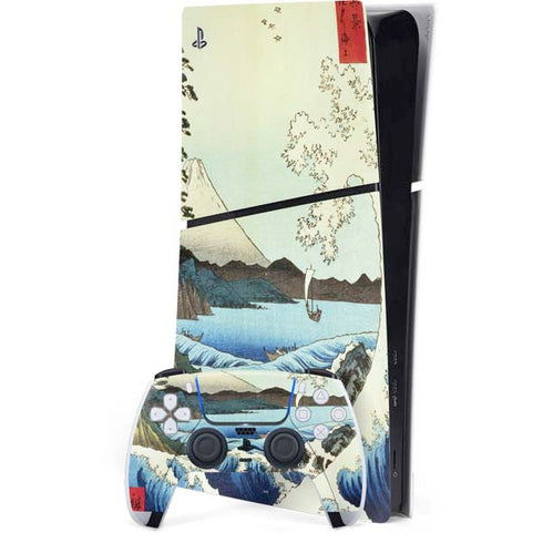 View from Satta Suruga Province by Hiroshige PS5 Slim Digital Edition Bundle Skin