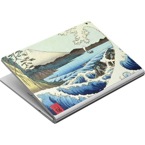 Hiroshige View from Satta Suruga Province Surface Book Skin