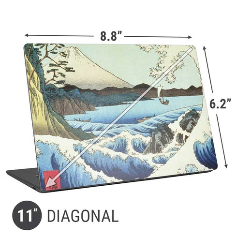 Hiroshige View from Satta Suruga Province Universal Laptop 11in (8.8 x 6.2in) Skin