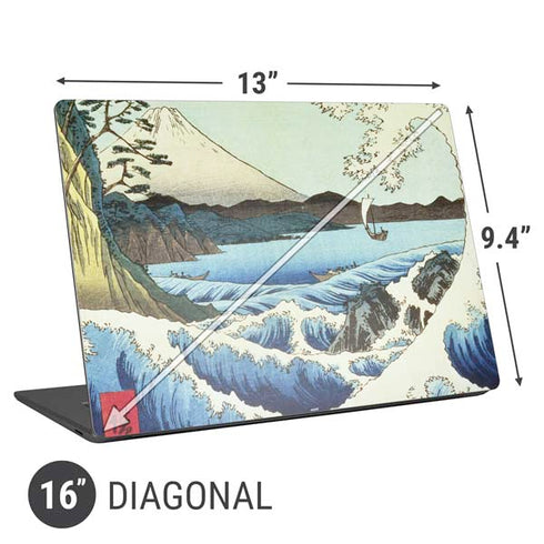 Hiroshige View from Satta Suruga Province Universal Laptop 16in (13 x 9.4in) Skin