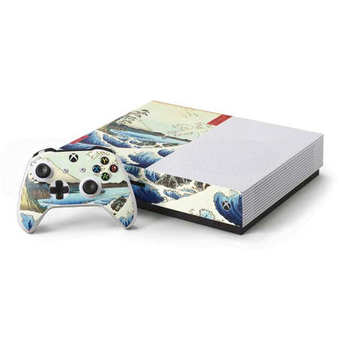 Hiroshige View from Satta Suruga Province Xbox One S Console and Controller Bundle Skin