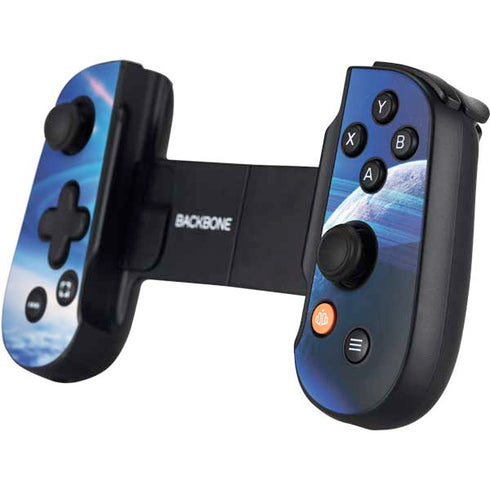 View of a Planet as it Looms in Close Orbit and with Rings Backbone One for iPhone Game Controller Skin