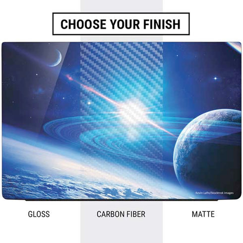 View of a Planet as it Looms in Close Orbit and with Rings Dell Vostro Skin