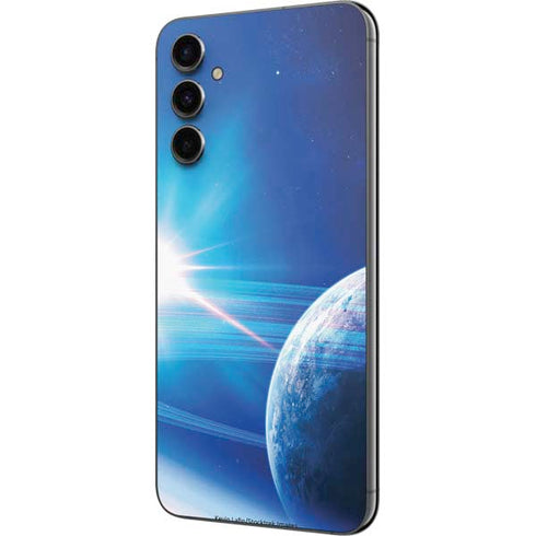 View of a Planet as it Looms in Close Orbit and with Rings Galaxy A14 5G Skin
