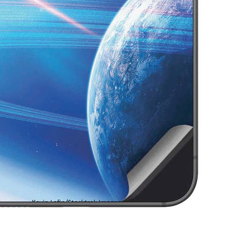 View of a Planet as it Looms in Close Orbit and with Rings Galaxy A14 5G Skin