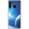View of a Planet as it Looms in Close Orbit and with Rings Galaxy A21 Clear Case