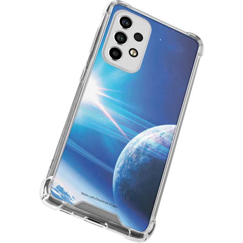 View of a Planet as it Looms in Close Orbit and with Rings Galaxy A53 5G Clear Case
