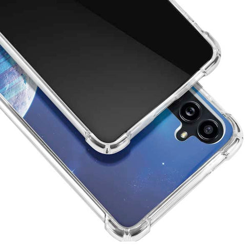 View of a Planet as it Looms in Close Orbit and with Rings Galaxy A54 5G Clear Case
