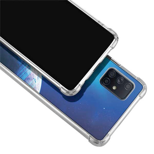 View of a Planet as it Looms in Close Orbit and with Rings Galaxy A71 5G Clear Case