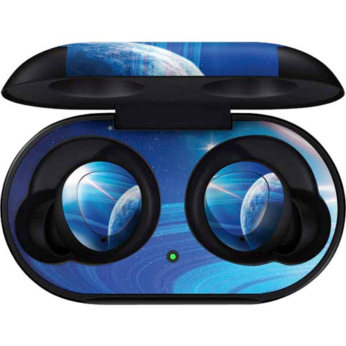 View of a Planet as it Looms in Close Orbit and with Rings Galaxy Buds Skin