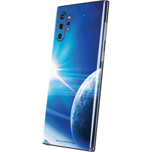 View of a Planet as it Looms in Close Orbit and with Rings Galaxy Note 10 Plus Skin