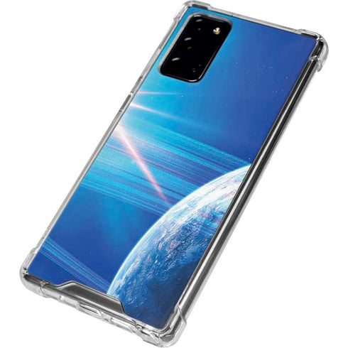 View of a Planet as it Looms in Close Orbit and with Rings Galaxy Note20 5G Clear Case