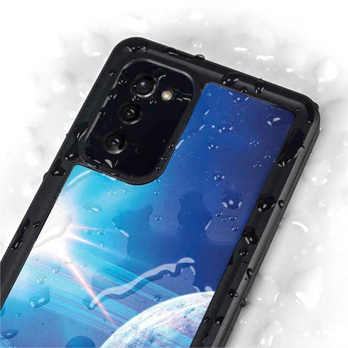 View of a Planet as it Looms in Close Orbit and with Rings Galaxy Note20 5G Waterproof Case