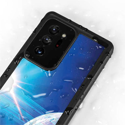 View of a Planet as it Looms in Close Orbit and with Rings Galaxy Note20 Ultra 5G Waterproof Case