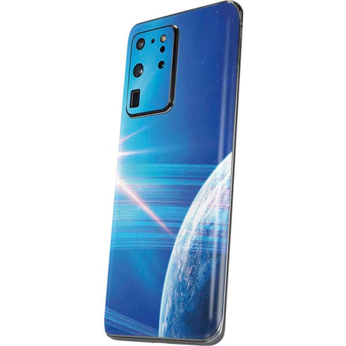 View of a Planet as it Looms in Close Orbit and with Rings Galaxy S20 Ultra 5G Skin