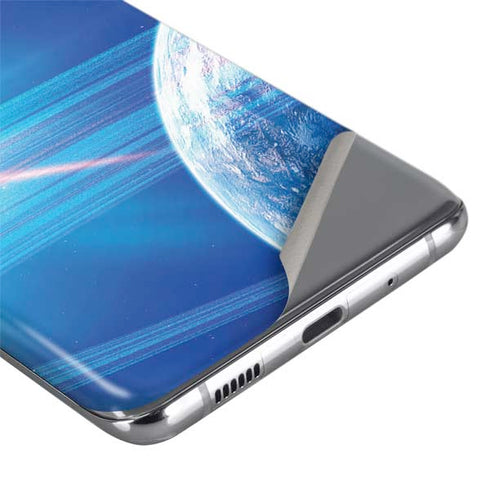 View of a Planet as it Looms in Close Orbit and with Rings Galaxy S20 Ultra 5G Skin