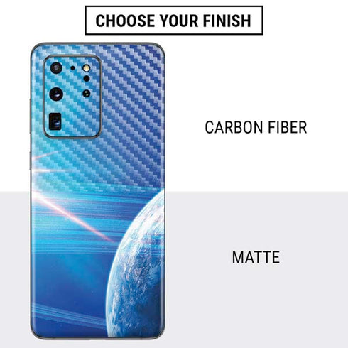 View of a Planet as it Looms in Close Orbit and with Rings Galaxy S20 Ultra 5G Skin