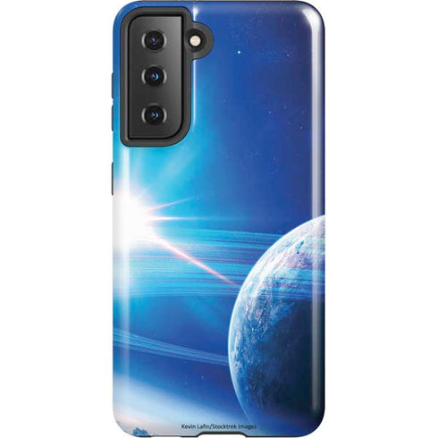 View of a Planet as it Looms in Close Orbit and with Rings Galaxy S21 5G Pro Case