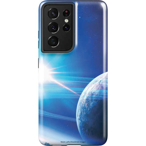View of a Planet as it Looms in Close Orbit and with Rings Galaxy S21 Ultra 5G Pro Case