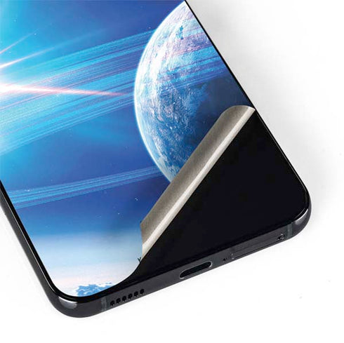 View of a Planet as it Looms in Close Orbit and with Rings Galaxy S22 Skin