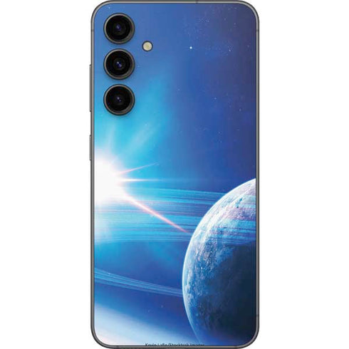 View of a Planet as it Looms in Close Orbit and with Rings Galaxy S23 FE Skin