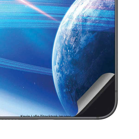 View of a Planet as it Looms in Close Orbit and with Rings Galaxy S23 FE Skin