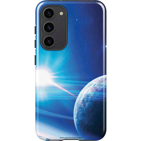 View of a Planet as it Looms in Close Orbit and with Rings Galaxy S23 Plus Pro Case