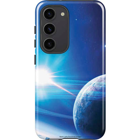 View of a Planet as it Looms in Close Orbit and with Rings Galaxy S23 Pro Case