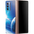 View of a Planet as it Looms in Close Orbit and with Rings Galaxy Z Fold2 5G Skin