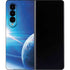 View of a Planet as it Looms in Close Orbit and with Rings Galaxy Z Fold4 5G Skin