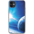 View of a Planet as it Looms in Close Orbit and with Rings iPhone 11 Clear Case