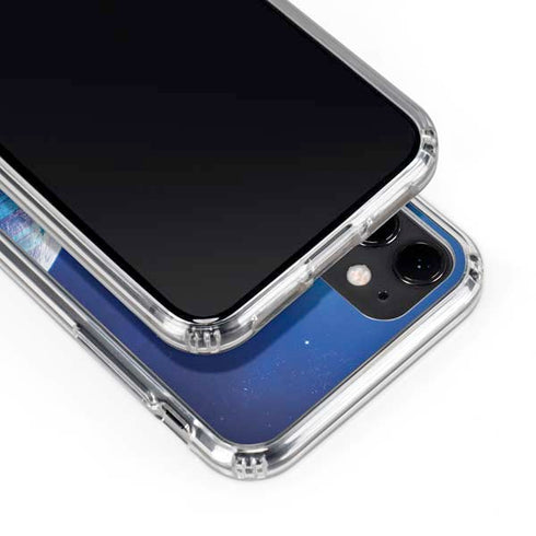View of a Planet as it Looms in Close Orbit and with Rings iPhone 11 Clear Case