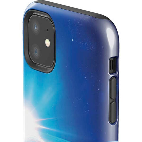 View of a Planet as it Looms in Close Orbit and with Rings iPhone 11 Impact Case