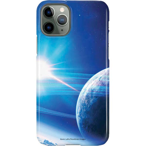 View of a Planet as it Looms in Close Orbit and with Rings iPhone 11 Pro Lite Case