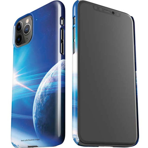 View of a Planet as it Looms in Close Orbit and with Rings iPhone 11 Pro Lite Case