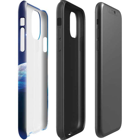 View of a Planet as it Looms in Close Orbit and with Rings iPhone 11 Pro Max Impact Case
