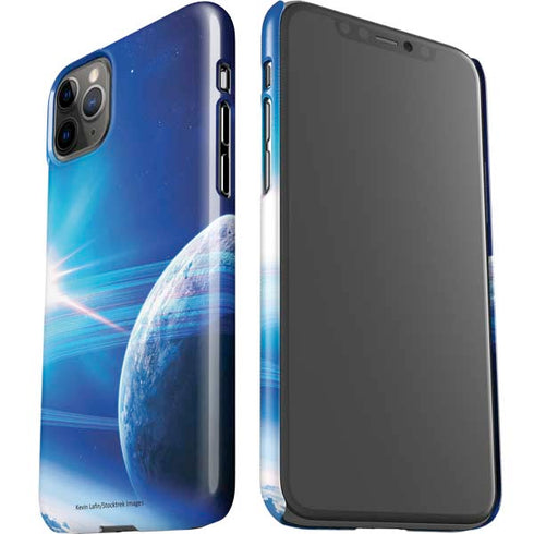 View of a Planet as it Looms in Close Orbit and with Rings iPhone 11 Pro Max Lite Case
