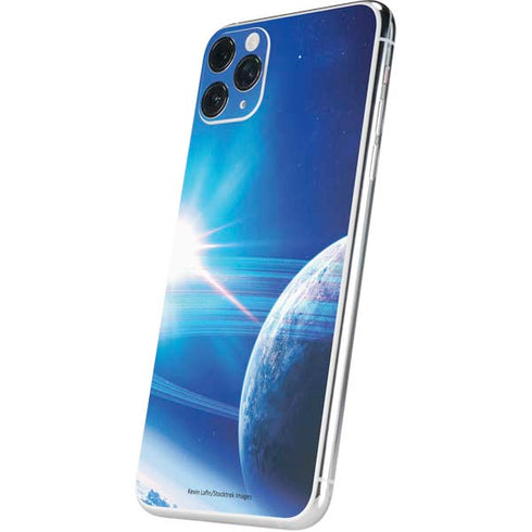 View of a Planet as it Looms in Close Orbit and with Rings iPhone 11 Pro Max Skin