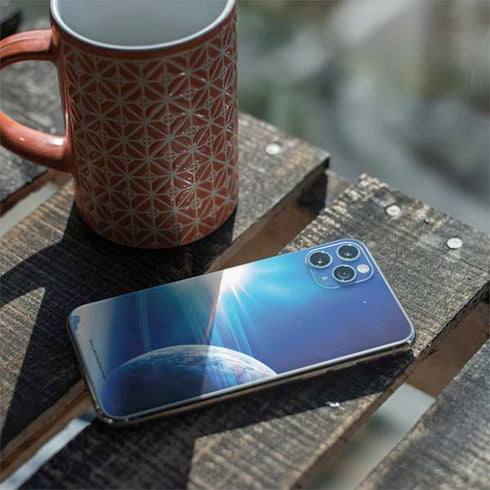 View of a Planet as it Looms in Close Orbit and with Rings iPhone 11 Pro Max Skin