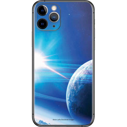 View of a Planet as it Looms in Close Orbit and with Rings iPhone 11 Pro Skin
