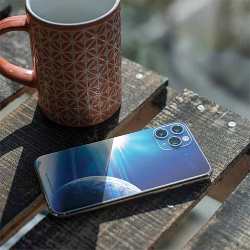 View of a Planet as it Looms in Close Orbit and with Rings iPhone 11 Pro Skin