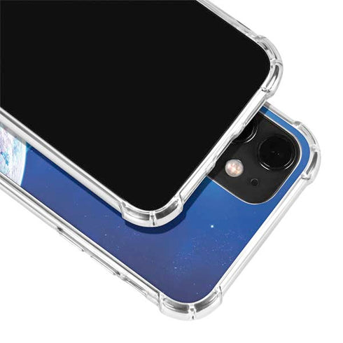 View of a Planet as it Looms in Close Orbit and with Rings iPhone 12 Clear Case