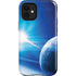 View of a Planet as it Looms in Close Orbit and with Rings iPhone 12 Mini Impact Case
