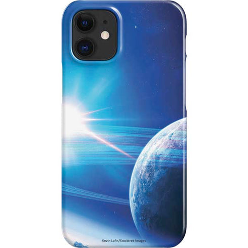 View of a Planet as it Looms in Close Orbit and with Rings iPhone 12 Mini Lite Case