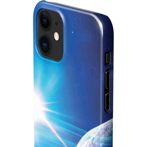 View of a Planet as it Looms in Close Orbit and with Rings iPhone 12 Mini Lite Case