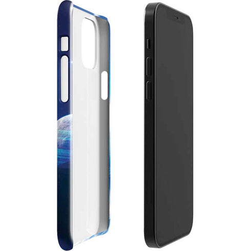 View of a Planet as it Looms in Close Orbit and with Rings iPhone 12 Mini Lite Case