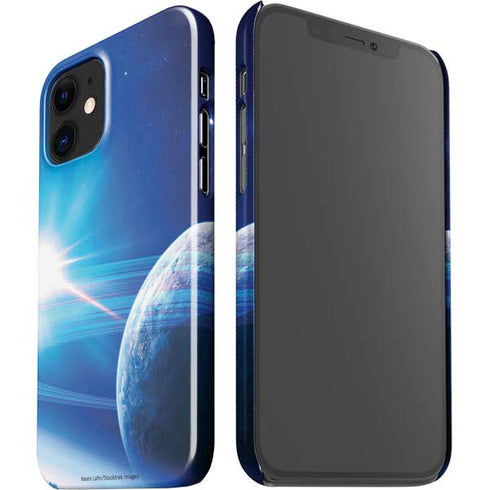 View of a Planet as it Looms in Close Orbit and with Rings iPhone 12 Mini Lite Case